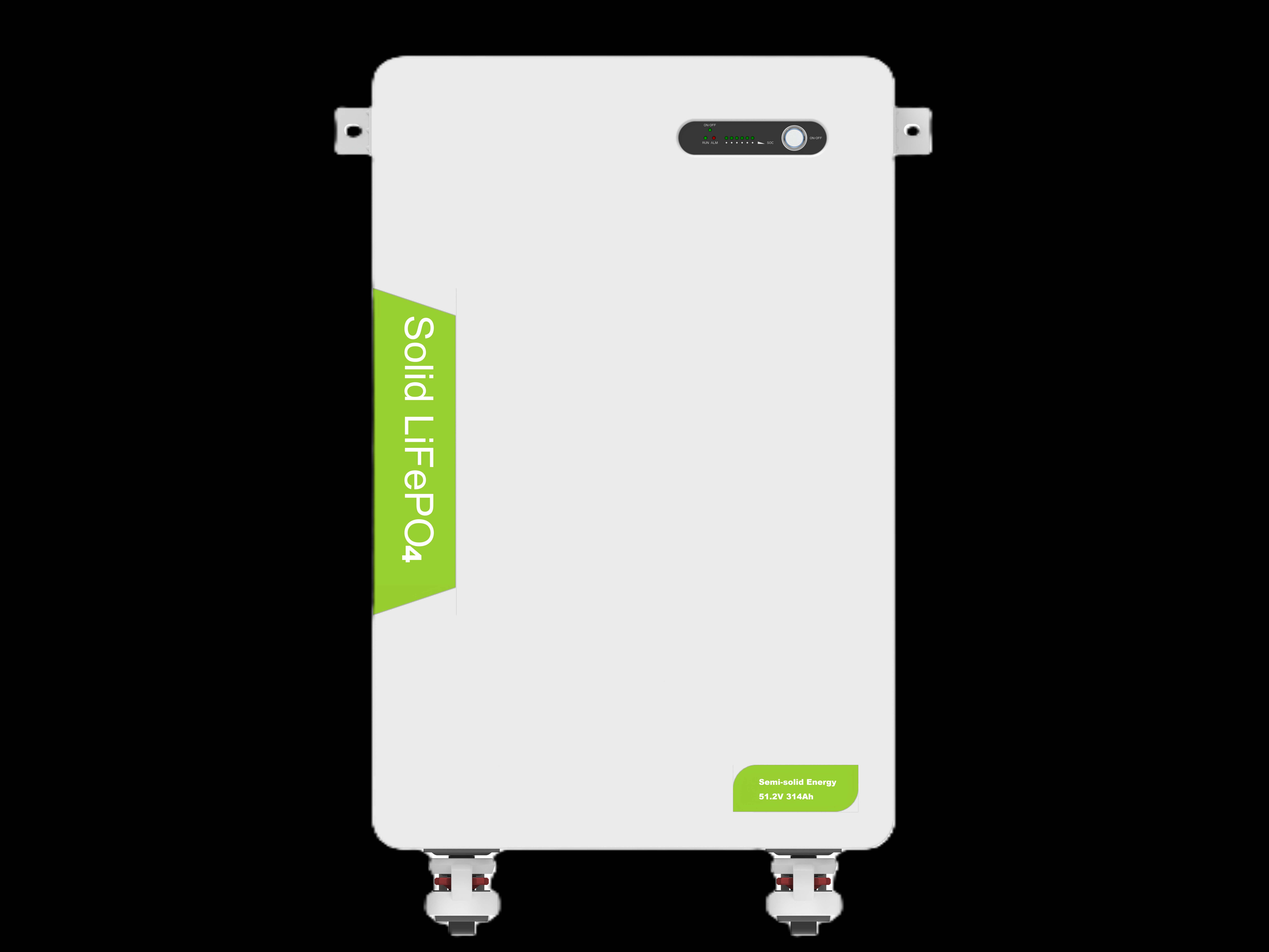 16度电固态储能电池包堆叠图,多个电池模块整齐排列,工业级设计,安全防护标识清晰